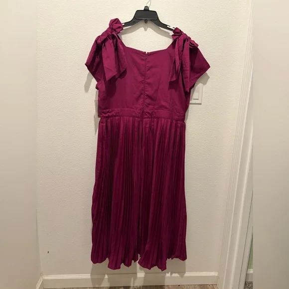 Ivy City Co Rayna Ribboned Elegant Woman’s Deep Pink Dress XXL NEW - Picture 2 of 7